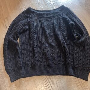 Ralph Lauren Black Textured Women's Sweater